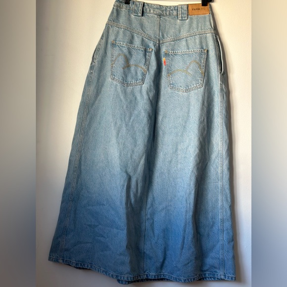 FARM RIO  LONG DENIM SKIRT - Picture 10 of 11